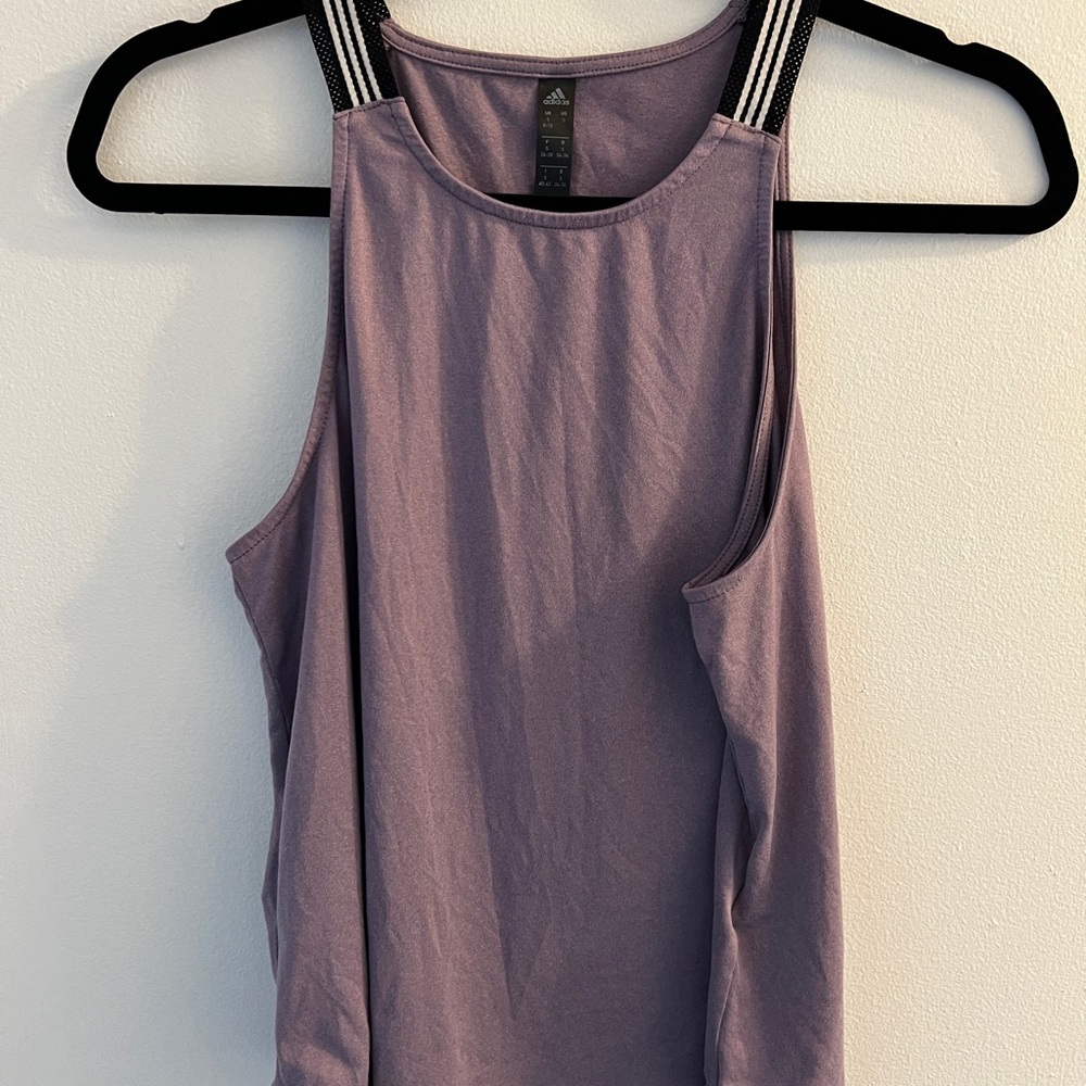 Adidas Women’s Tank Top with Black and White Mesh Straps